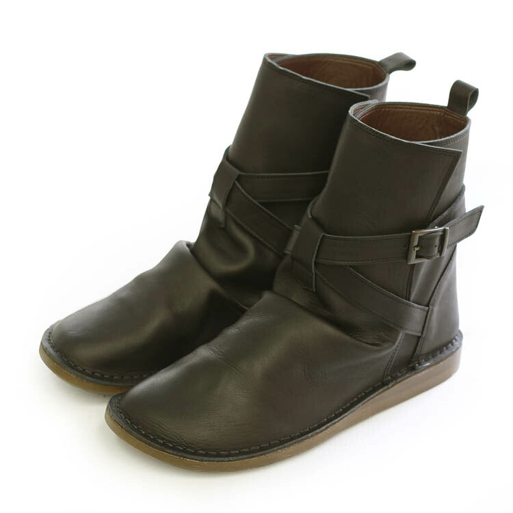 本革クロスベルトレディースブーツ(1233)