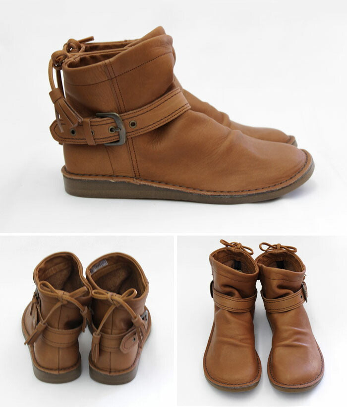 本革ベルト付きステッチダウンアンクルブーツ(1235)