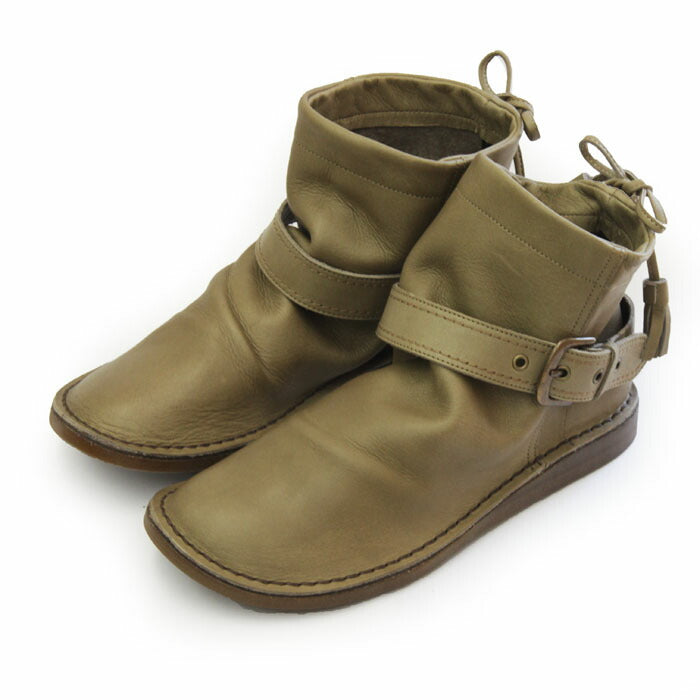 本革ベルト付きステッチダウンアンクルブーツ(1235)