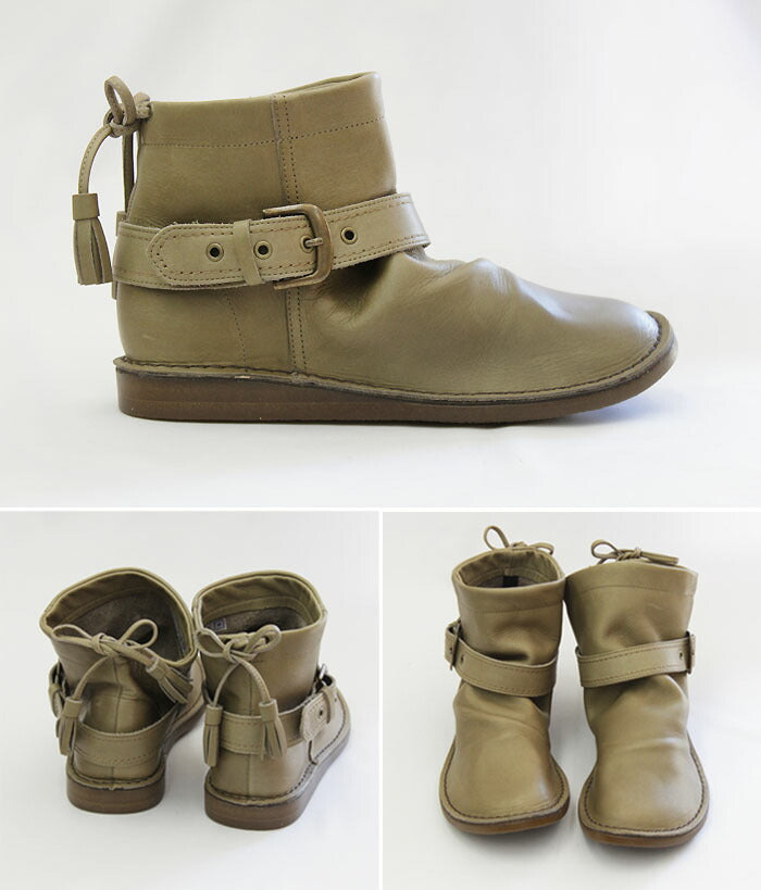 本革ベルト付きステッチダウンアンクルブーツ(1235)