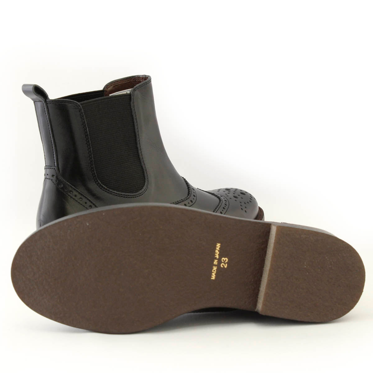 本革サイドゴアショートブーツ(5524)