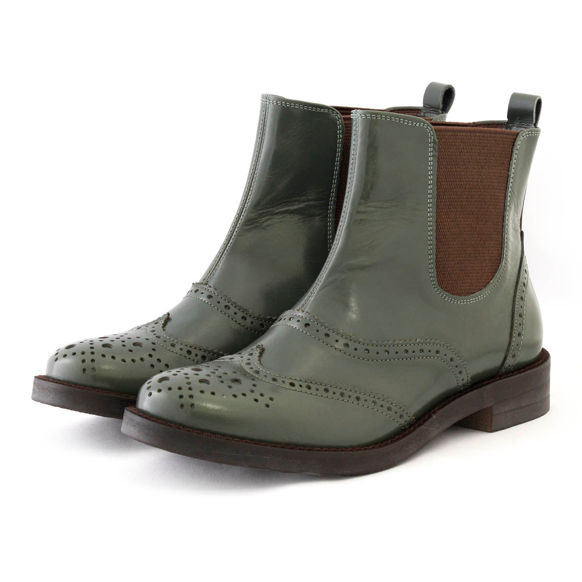 本革サイドゴアショートブーツ(5524)