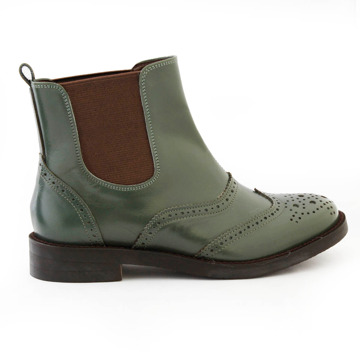 本革サイドゴアショートブーツ(5524)