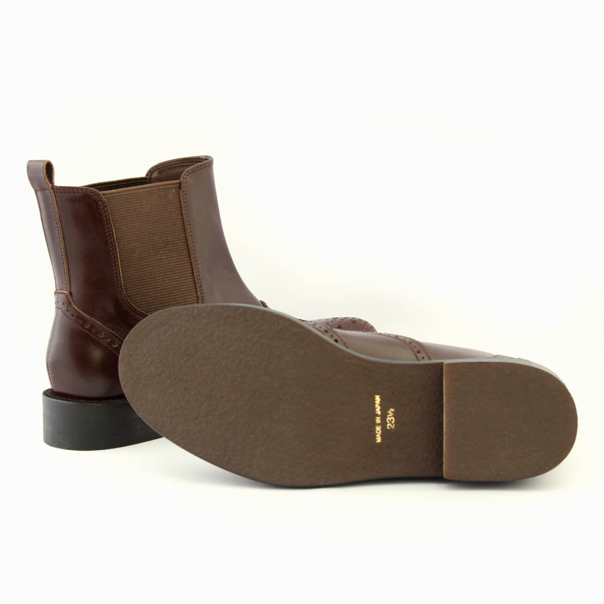 本革サイドゴアショートブーツ(5524)