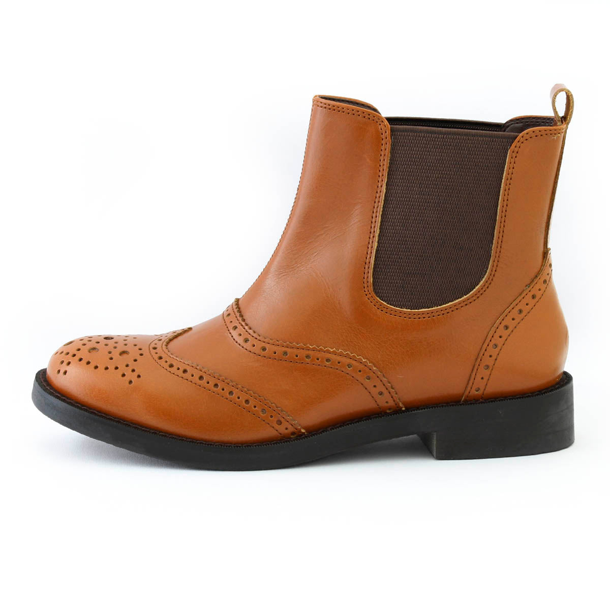 本革サイドゴアショートブーツ(5524)