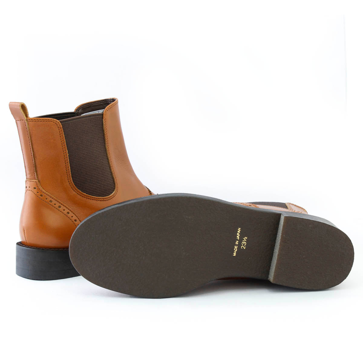 本革サイドゴアショートブーツ(5524)