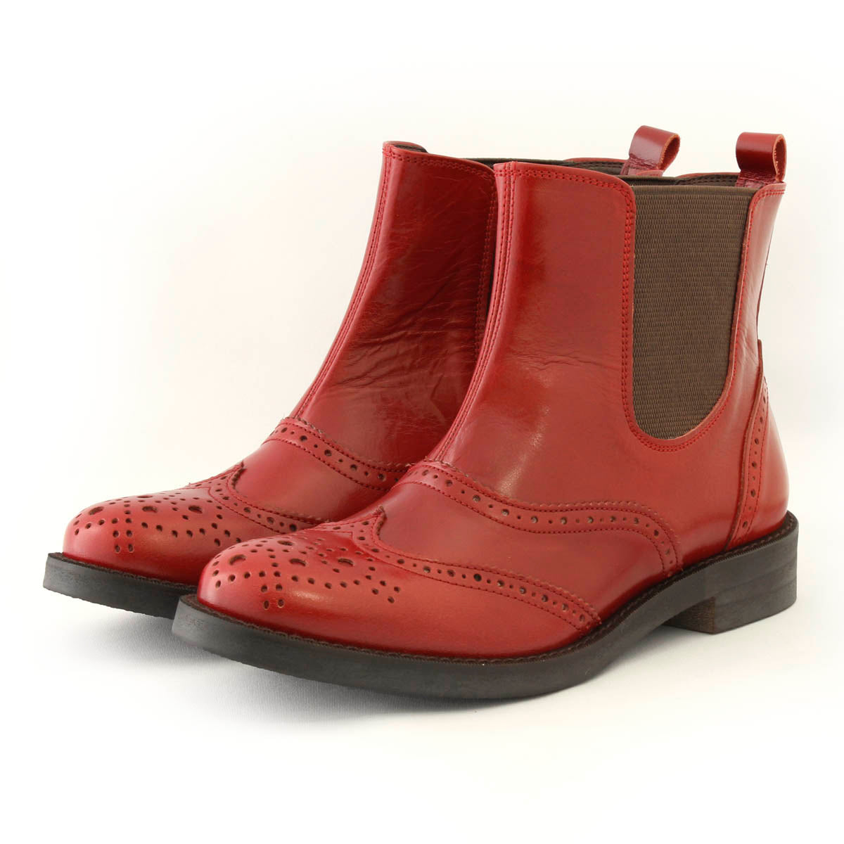 本革サイドゴアショートブーツ(5524)