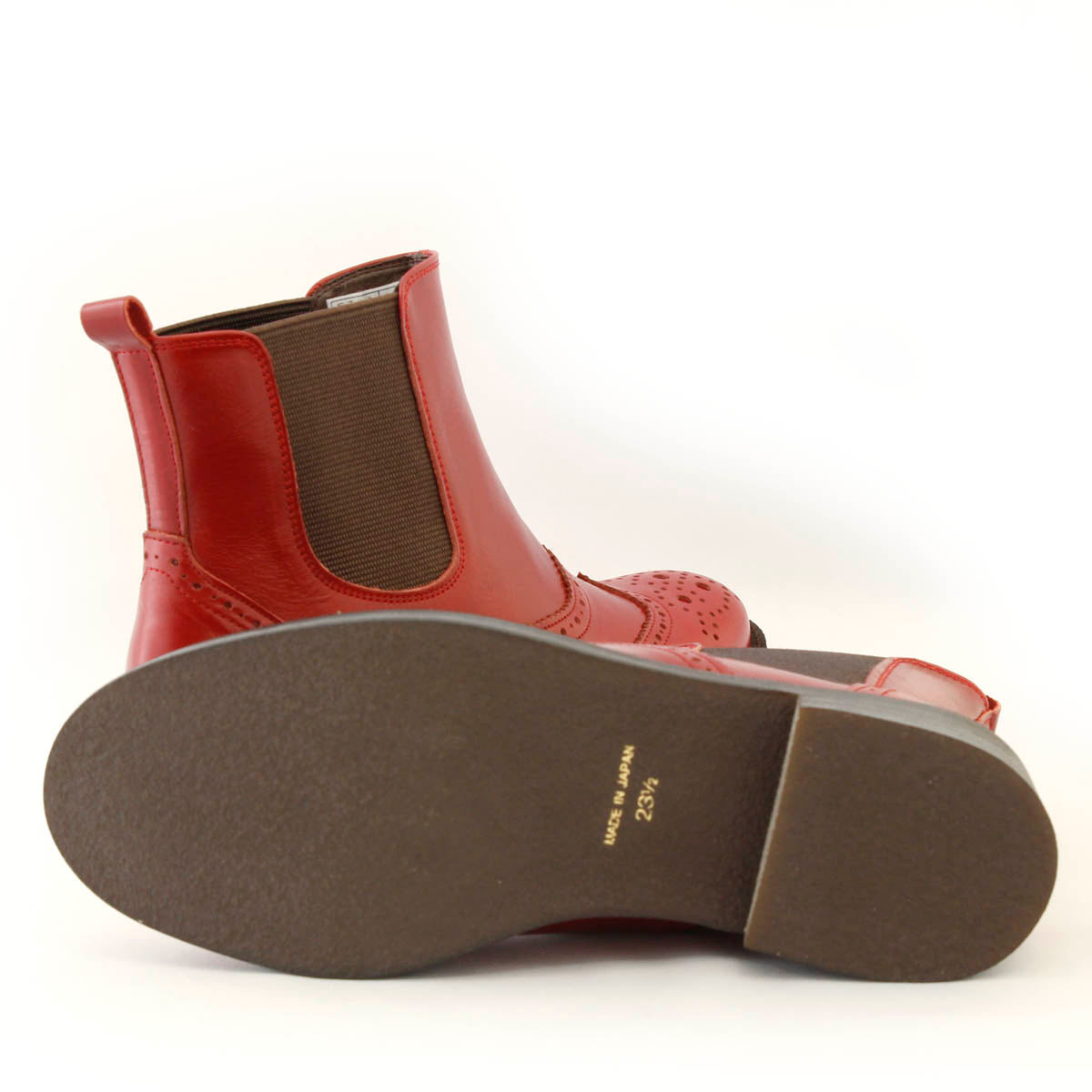 本革サイドゴアショートブーツ(5524)