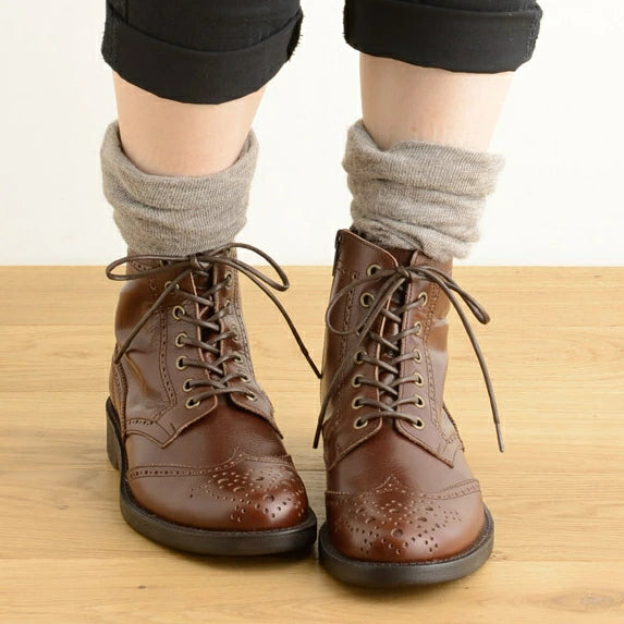 本革クラシカルレースアップブーツ(5525)