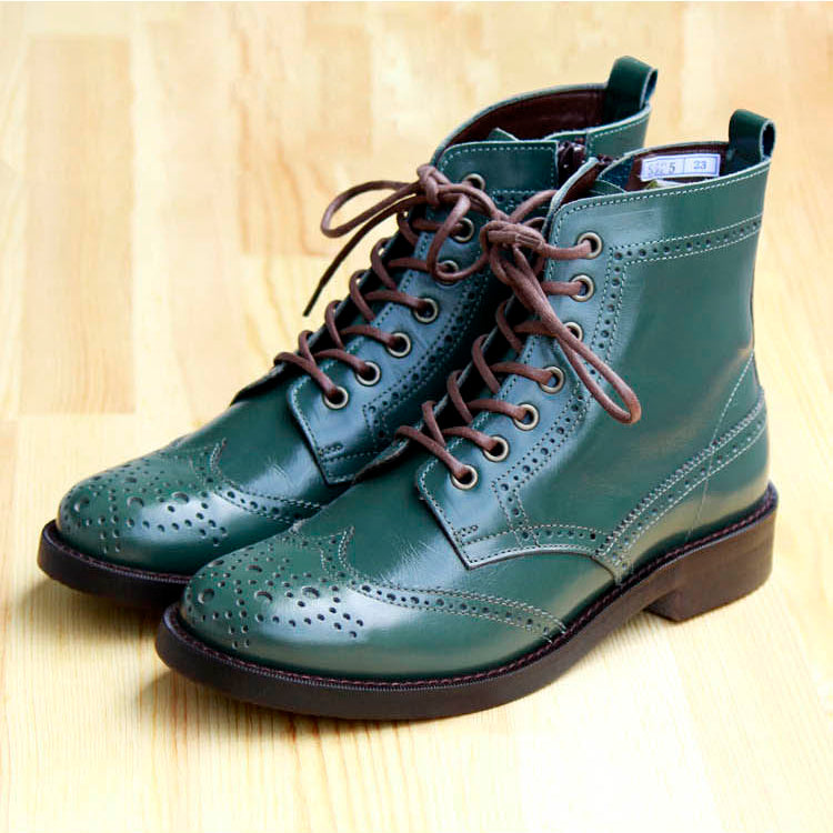 本革クラシカルレースアップブーツ(5525)