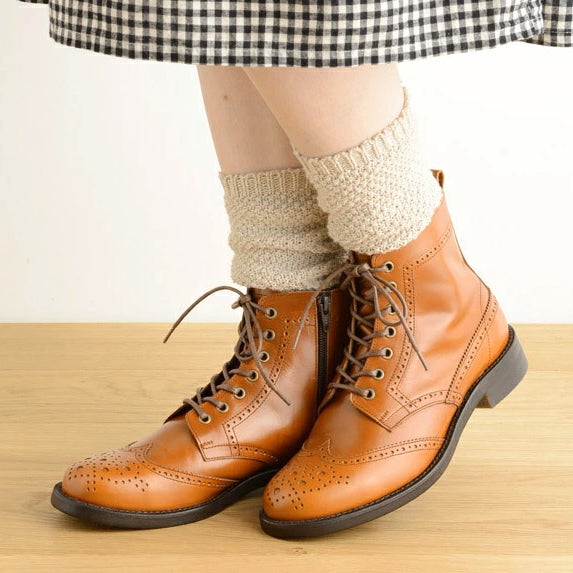 本革クラシカルレースアップブーツ(5525)
