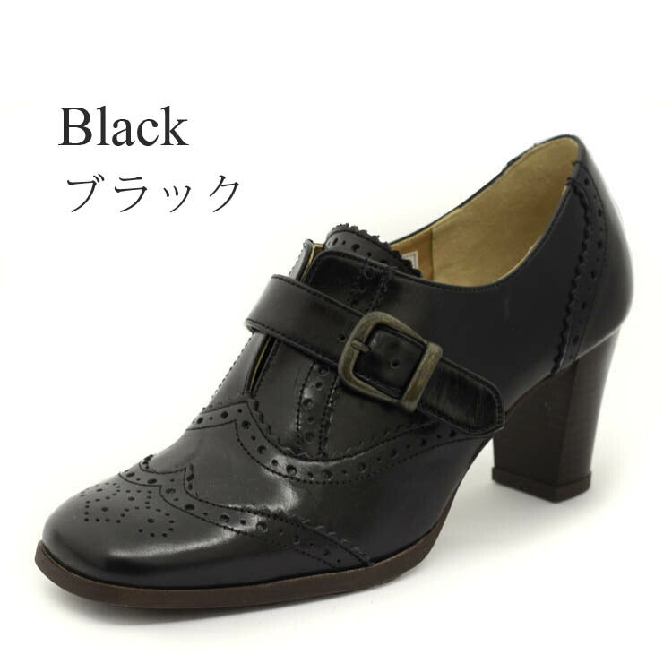 本革スクエアトゥパンプス(6528)