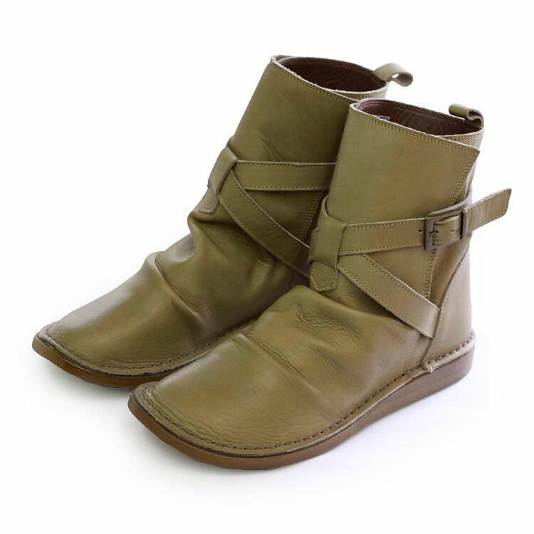 本革クロスベルトレディースブーツ(1233)