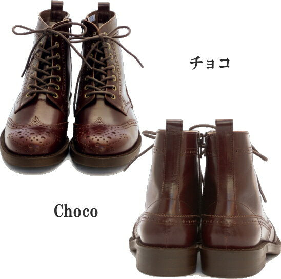 本革クラシカルレースアップブーツ(5525)