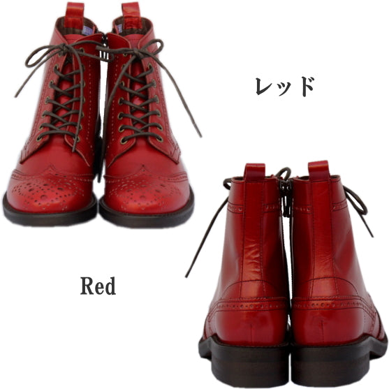 本革クラシカルレースアップブーツ(5525)