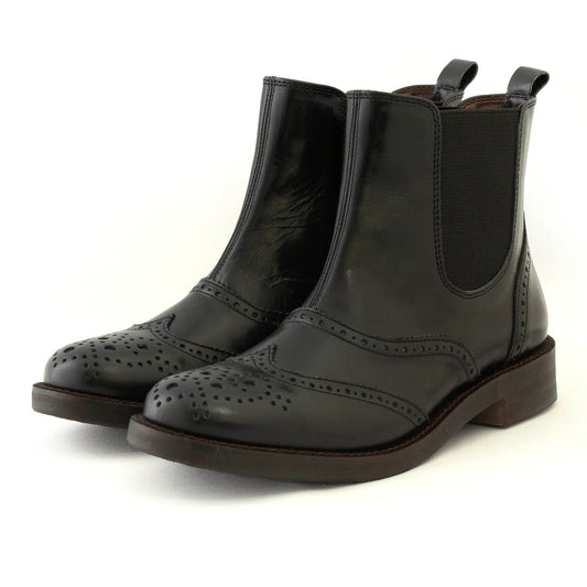 本革サイドゴアショートブーツ(5524)